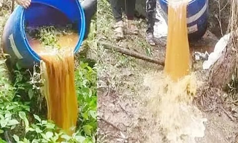 2 ஆயிரம் லிட்டர் சாராய ஊறல் அழிப்பு