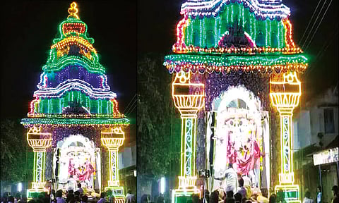 தேவூர் தேவபுரீஸ்வரர் கோவிலில் வைகாசி விசாக விழா: ஓலைச்சப்பரத்தில் பஞ்சமூர்த்திகள் வீதி உலா