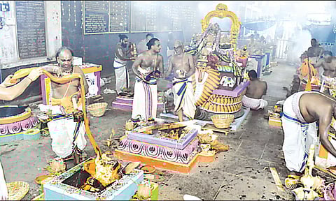 திருவந்திபுரம் தேவநாத சாமி கோவிலில் பாலாலயம் நிறைவு: விரைவில் திருப்பணிகள் தொடங்குகிறது