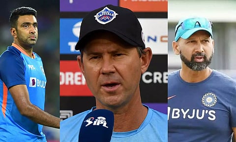 அஸ்வின், ரிக்கி பாண்டிங், பயிற்சியாளர் பரஸ் ஹம்ப்ரே