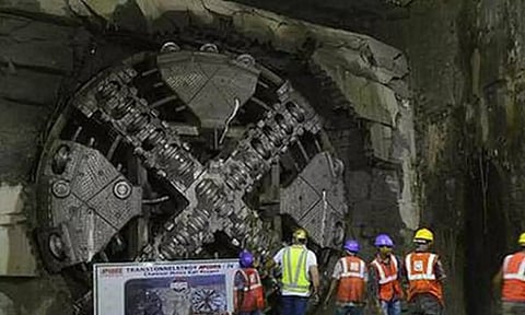 மாதவரம்-வேணுகோபால் நகர் இடையே சுரங்கம் தோண்டும் பணி முடிந்தது: எந்திரத்துக்கு உற்சாக வரவேற்பு