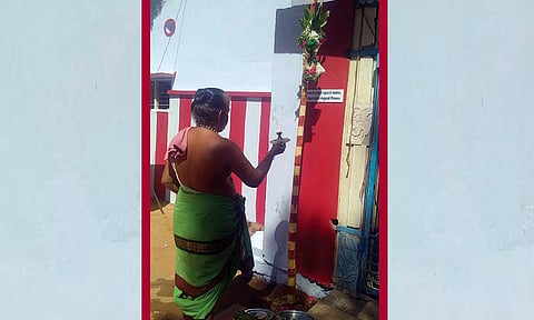 ஆனி திருவிழாவையொட்டி ஆறுமுகநேரி சிவன் கோவிலில் கால் நாட்டு விழா