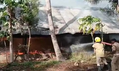 ஊத்தங்கரை அருகே கோழிப்பண்ணையில் 3 ஆயிரம் கோழிக்குஞ்சுகள் தீயில் கருகின