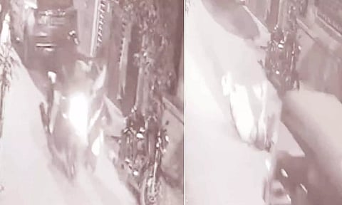 சைதாப்பேட்டையில் 7 பவுன் செயின் பறிப்பு கொள்ளையன் தள்ளி விட்டதில் கீழே விழுந்த பெண் மயிரிழையில் உயிர் தப்பினார்