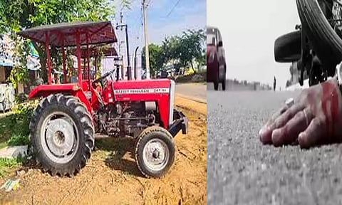 டிராக்டர் மோதி தொழிலாளி பலி