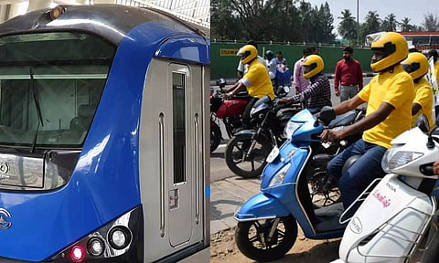 மெட்ரோ ரெயில் நிலையங்களில் 'பைக் டாக்சி' சேவை நிறுத்தம்