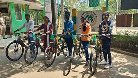 குரும்பபட்டி உயிரியல் பூங்காவை சுற்றிபார்க்க இ-சைக்கிள் வசதி