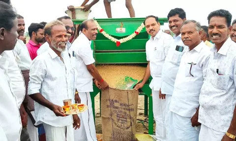 கறம்பக்குடி அருகே அரசு நேரடி நெல் கொள்முதல் நிலையம்