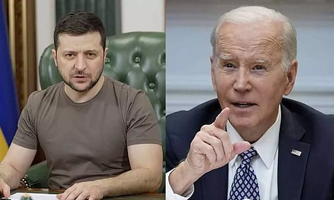 ரஷியா இக்கட்டான நிலையை சந்தித்தபோது ஜோ பைடன் உடன் ஆலோசனை நடத்திய ஜெலன்ஸ்கி