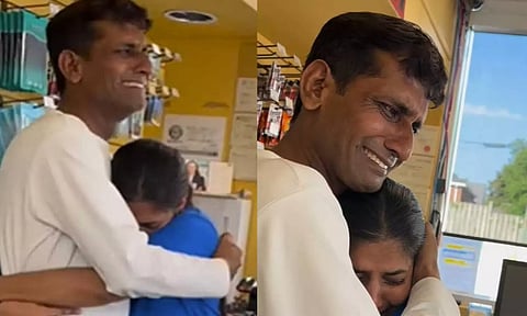 திடீர் கனடா விசிட்- மகளுக்கு சர்ப்ரைஸ் கொடுத்த தந்தை