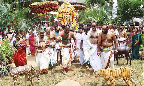 சீனிவாச மங்காபுரத்தில் கல்யாண வெங்கடேஸ்வர சுவாமி பார்வேடு உற்சவம்