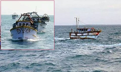 நெடுந்தீவு அருகே மீன்பிடித்த ராமேஸ்வரம் மீனவர்கள் 15 பேர் கைது- இலங்கை கடற்படை நடவடிக்கை