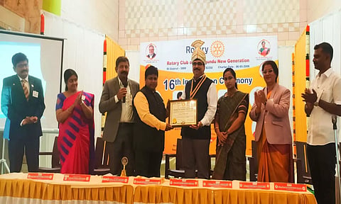 பதவியேற்பு விழாவில் கலந்து கொண்ட நிர்வாகிகள்.