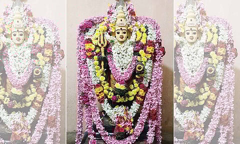 சிறப்பு அலங்காரத்தில் அருள்பாலித்த காலபைரவர்.