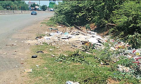 சாலையோரம் கொட்டப்படும் குப்பை கழிவுகள்- நடவடிக்கை எடுக்க பொதுமக்கள் கோரிக்கை