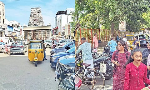 மயிலாப்பூரில் மீண்டும் சாலை ஆக்கிரமிப்புகளால் பொதுமக்கள் கடும் அவதி