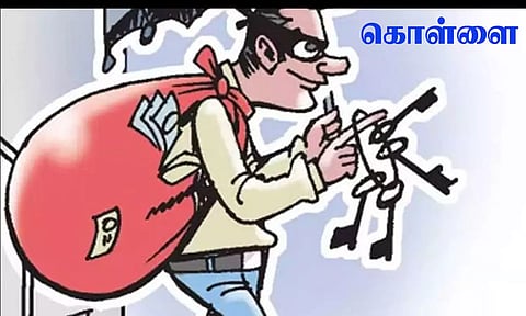 பூட்டிய வீட்டில் நகை-பணம் கொள்ளை