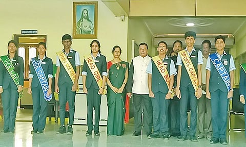 வின்ஸ் சி.பி.எஸ்.இ. பள்ளியில் மாணவர் கூட்டமைப்பு தலைவர்கள் பதவி ஏற்பு விழா