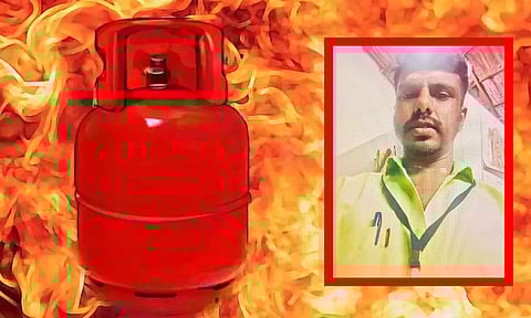 தற்கொலை செய்து கொண்டவரின் காட்சி.