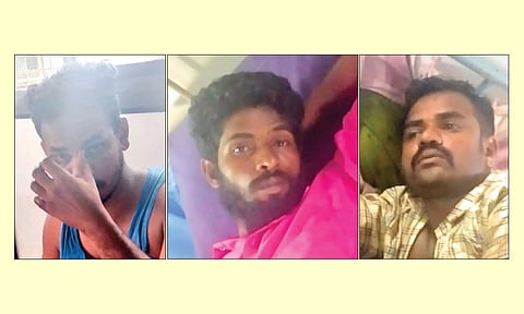 கத்திக்குத்தில் காயமடைந்தவர்களை படத்தில் காணலாம்.