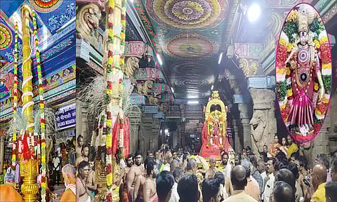 மதுரை மீனாட்சி அம்மன் கோவிலில் ஆடி முளைக்கொட்டு திருவிழா தொடங்கியது