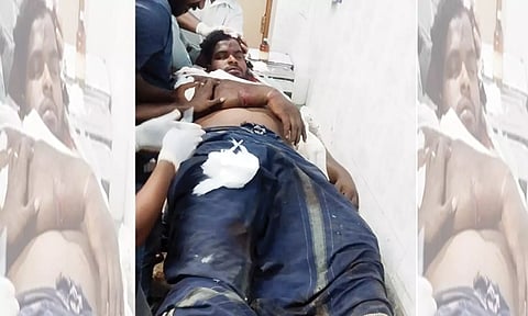 சிகிச்சை பெற்றுவரும் அருண்ராஜ்.