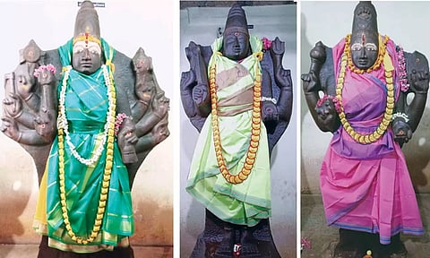 சிறப்பு அலங்காரத்தில் அருள்பாலித்த விஷ்ணு துர்க்கை, சிவதுர்க்கை, கோலாலம்பூர் மகாலெட்சுமி அம்மன்.