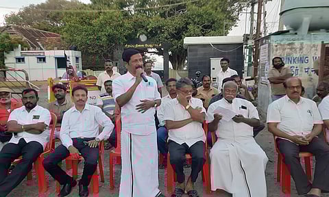 கன்னியாகுமரியில் தொழிற்சங்கங்கள் சார்பில் தெருமுனை பிரச்சார பொதுக்கூட்டம்