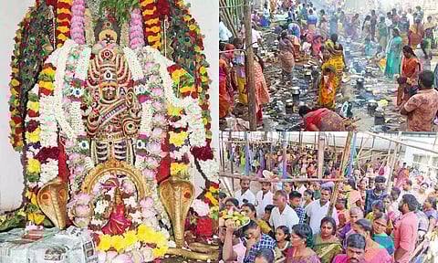 சேலம் கோட்டை மாரியம்மன் கோவில் ஆடித்திருவிழா: விடிய, விடிய பொங்கல் வைத்த பெண்கள்