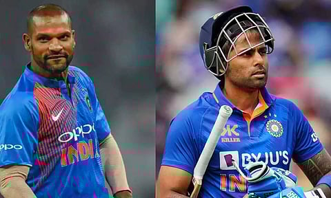 உலக கோப்பை போட்டியில் சூர்யகுமார் யாதவ் 4-வது வரிசையில் களமிறங்க வேண்டும்- தவான் விருப்பம்