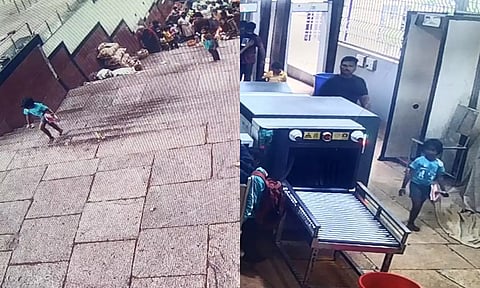 சிறுத்தை தாக்கி பலியான சிறுமி லக்ஷிதா நடைபாதையில் பெற்றோரை விட்டு தனியாக பிரிந்து நடந்து சென்ற கேமரா காட்சிகள்.