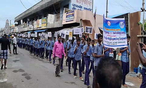 மங்கலம்பேட்டையில் போதை பொருள் ஒழிப்பு விழிப்புணர்வு ஊர்வலம்