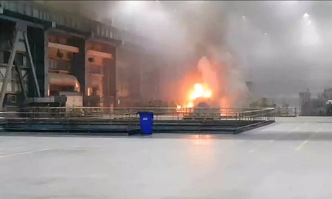 வல்லூர் அனல் மின் நிலையத்தில் டர்பன் வெடித்து திடீர் தீ விபத்து-500 மெகாவாட் மின் உற்பத்தி பாதிப்பு