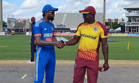 வெஸ்ட் இண்டீசுக்கு எதிரான கடைசி டி20 கிரிக்கெட்: இந்தியா பேட்டிங் தேர்வு