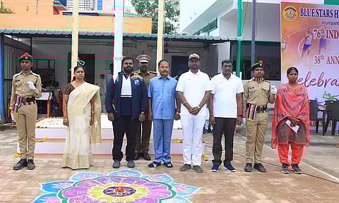  சுதந்திர தின கொண்டாட்டம் நடைபெற்ற காட்சி.