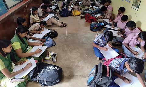 கன்னியாகுமரி அரசு அருங்காட்சியகத்தில் மாணவ-மாணவிகளுக்கான ஓவியப்போட்டி