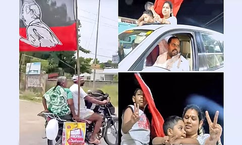 குடும்பத்துடன் மாநாட்டில் பங்கேற்க வந்தவர்களை காணலாம்