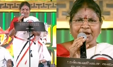 வெள்ளையனை வெளியேற்றினோம்... கொள்ளையர்களை வெளியேற்றுவோம்- கவியரங்கில் பா.வளர்மதி பேச்சு