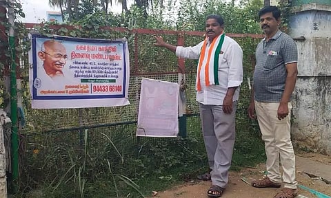 காந்தி நினைவு மண்டபத்தை சீரமைக்க வேண்டும்- கிருஷ்ணகிரி காங்கிரஸ் மாவட்ட தலைவர் கோரிக்கை