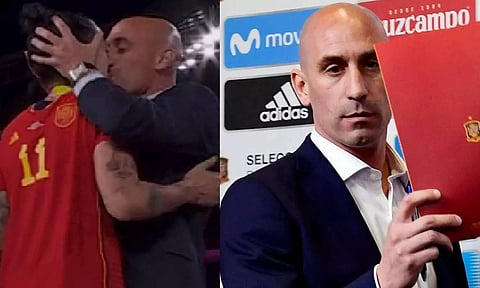 வீராங்கனைக்கு முத்தம் கொடுத்த விவகாரம்- ராஜினாமா செய்யவில்லை- ஸ்பெயின் கால்பந்து தலைவர்