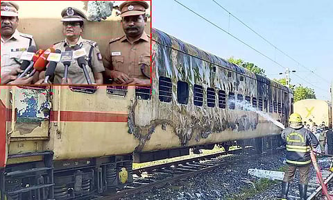 ரெயில் பெட்டியில் ஏற்பட்ட தீ விபத்தில் சதி வேலைக்கான சாத்தியம் எதுவும் இல்லை- ஏ.டி.ஜி.பி. விளக்கம்