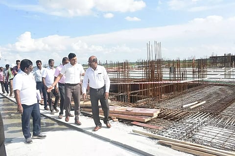 திருச்சி பஞ்சப்பூர் ஒருங்கிணைந்த பேருந்து முணைய கட்டுமான பணிகள்