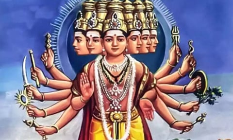 முருகனின் ஆறுமுகத்தின் செய்கைகள்