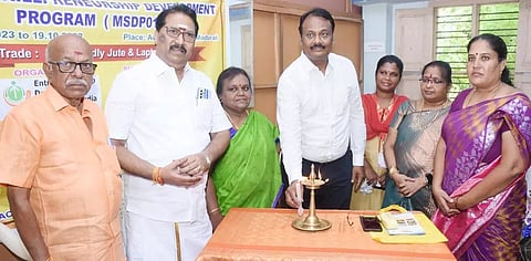 இலவச ஜூட் பேக், லேப்டாப், பேக் தயாரிக்கும் பயிற்சி தொடக்க விழா