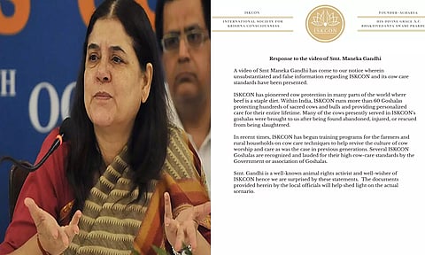 இறைச்சி கூடத்திற்கு மாடுகளை விற்கிறோமா? மேனகாவிற்கு இஸ்கான் காட்டமான பதில்