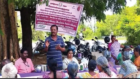 வள்ளிபுரத்தில் விவசாயிகளுக்கு இயற்கை வேளாண்மை பயிற்சி