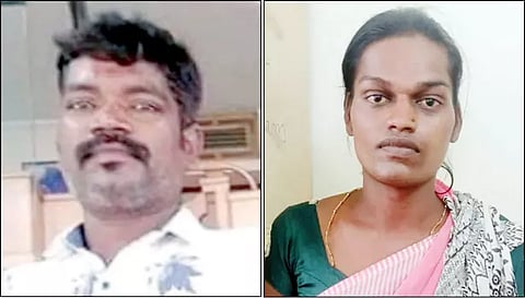  கொலை செய்யப்பட்ட டிரைவர் சதீஷ் / கைது செய்யப்பட்ட திருநங்கை நவ்யா