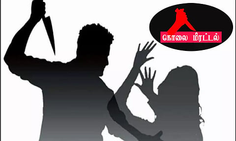 பெண்ணை தாக்கி கொலை மிரட்டல் விடுத்த 2 பேருக்கு வலை வீச்சு