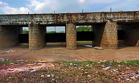 வறண்டு கிடக்கும் சடையனேரி குளம்.