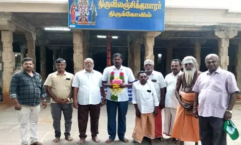 இலஞ்சி குமாரர் கோவிலில் பா.ஜ.க.வினர் புனித மண் எடுக்கும் நிகழ்ச்சி